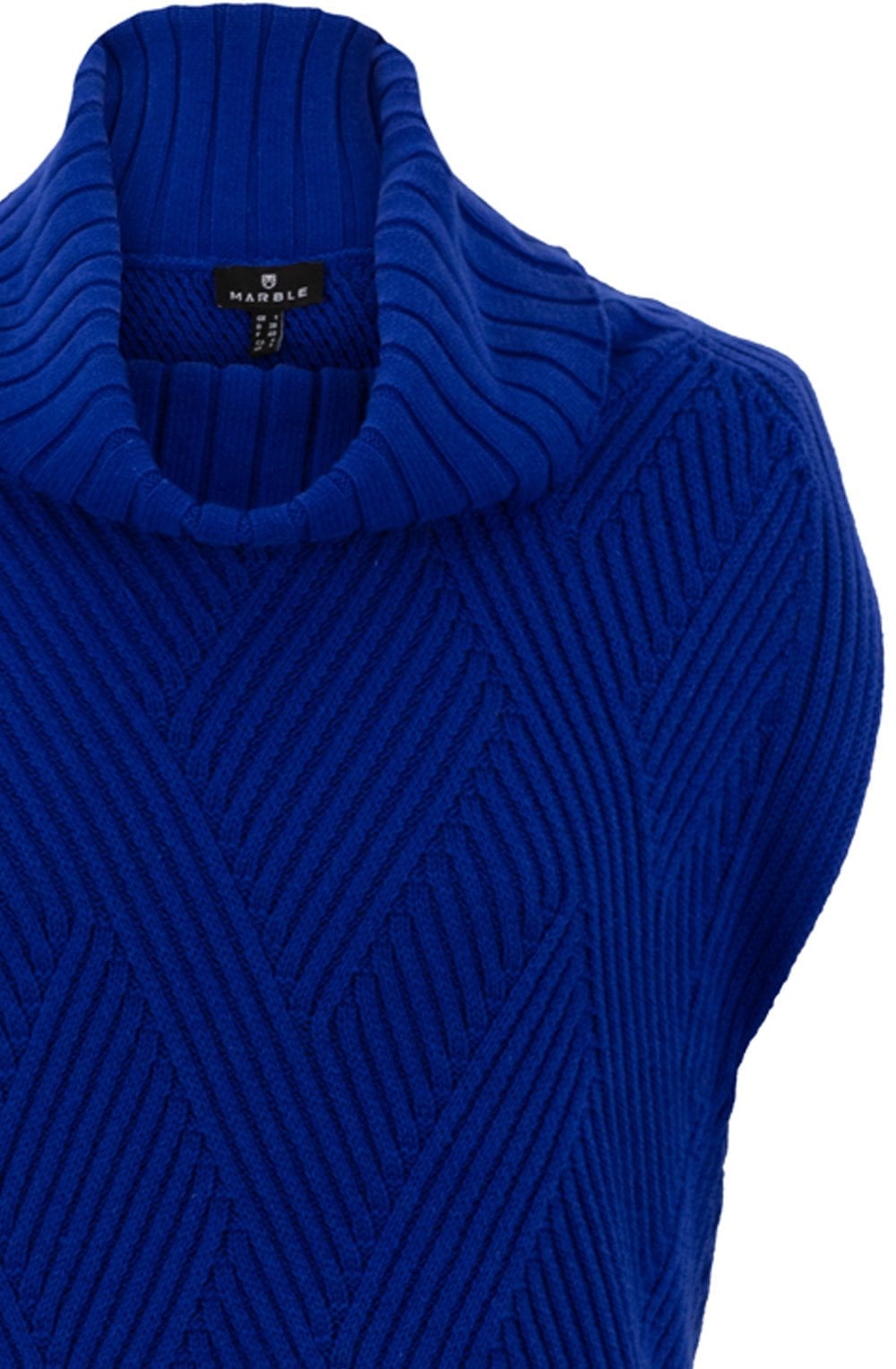 Royal Blue Cowl Neck Sleeveless Jumper