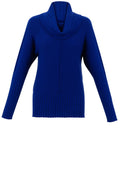 Royal Blue Oversized Cowl Neck Relaxed Jumper