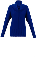 Royal Blue Oversized Cowl Neck Relaxed Jumper