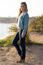 Sea Foam and Tobacco Concealed Button Cardigan