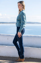 Sea Foam Bomber Style Cardigan