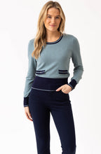 Sea Foam Contrast Hem and Cuffs Jumper