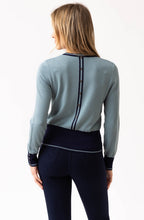 Sea Foam Contrast Hem and Cuffs Jumper