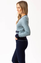 Sea Foam Contrast Hem and Cuffs Jumper