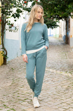 Sea Foam Diagonal Ribbed Knit Jumper