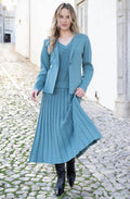 Sea Foam Knitted Blazer