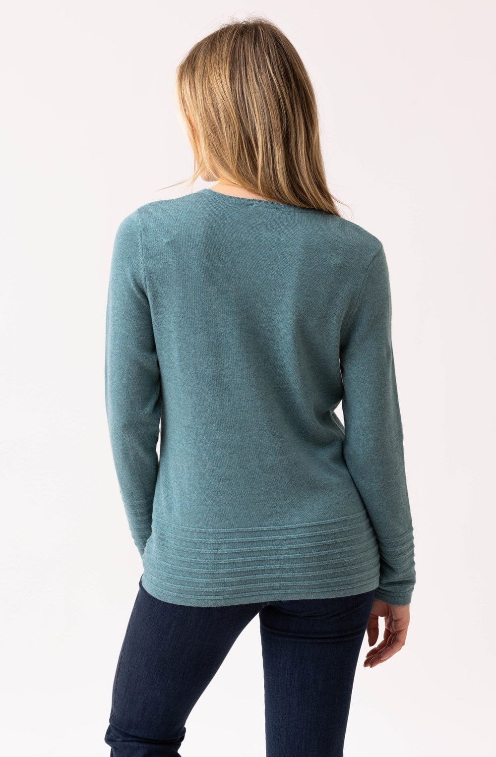 Sea Foam Ribbed Detail Jumper