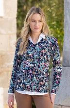 Sea Foam V Neck Abstract Print Jumper