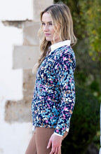 Sea Foam V Neck Abstract Print Jumper