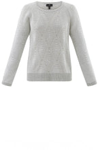 Silver Grey and White Patterned Cable Knit Jumper