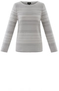Silver Grey and White Patterned Stitch Jumper