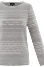 Silver Grey and White Patterned Stitch Jumper