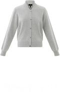 Silver Grey Bomber Style Cardigan