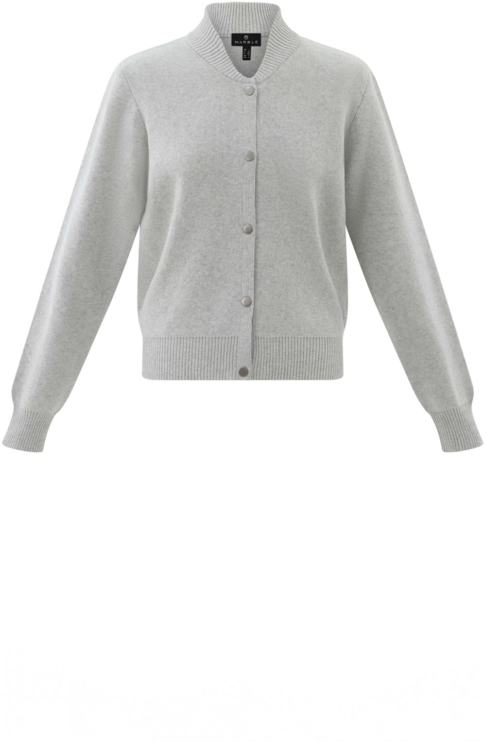 Silver Grey Bomber Style Cardigan
