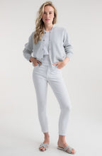 Silver Grey Bomber Style Cardigan