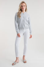 Silver Grey Bomber Style Cardigan