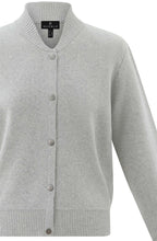 Silver Grey Bomber Style Cardigan