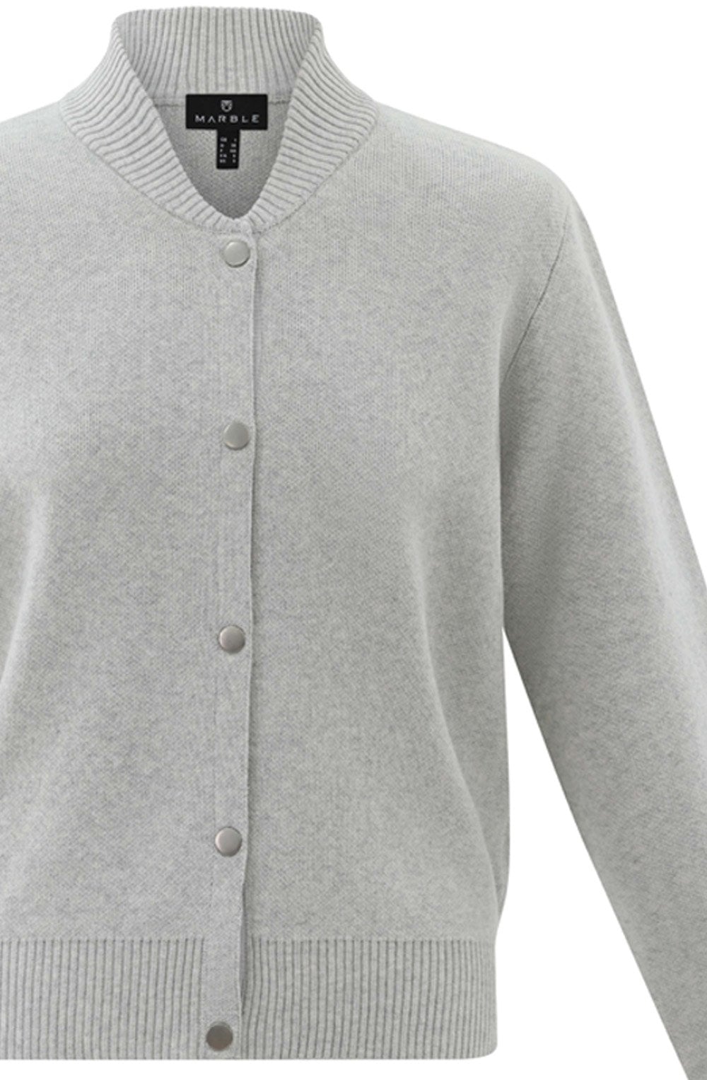 Silver Grey Bomber Style Cardigan