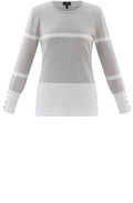 Silver Grey Colour Block Fitted Jumper