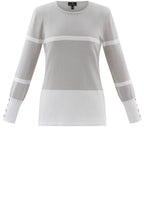 Silver Grey Colour Block Fitted Jumper