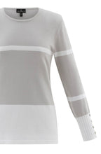 Silver Grey Colour Block Fitted Jumper