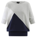 Silver Grey Oversized Batwing Short Sleeve Jumper