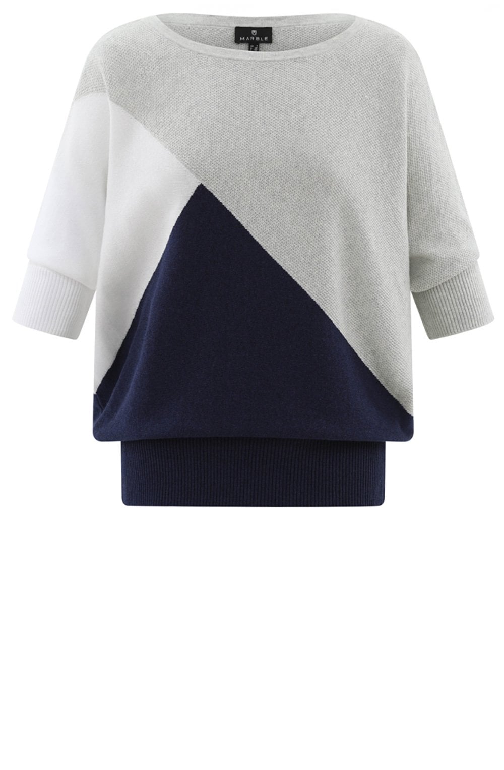 Silver Grey Oversized Batwing Short Sleeve Jumper