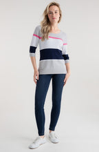 Silver Grey Ribbed Hem and Cuff Jumper