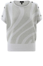 Silver Grey Shimmer Tiger Print Pullover