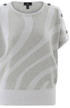 Silver Grey Shimmer Tiger Print Pullover