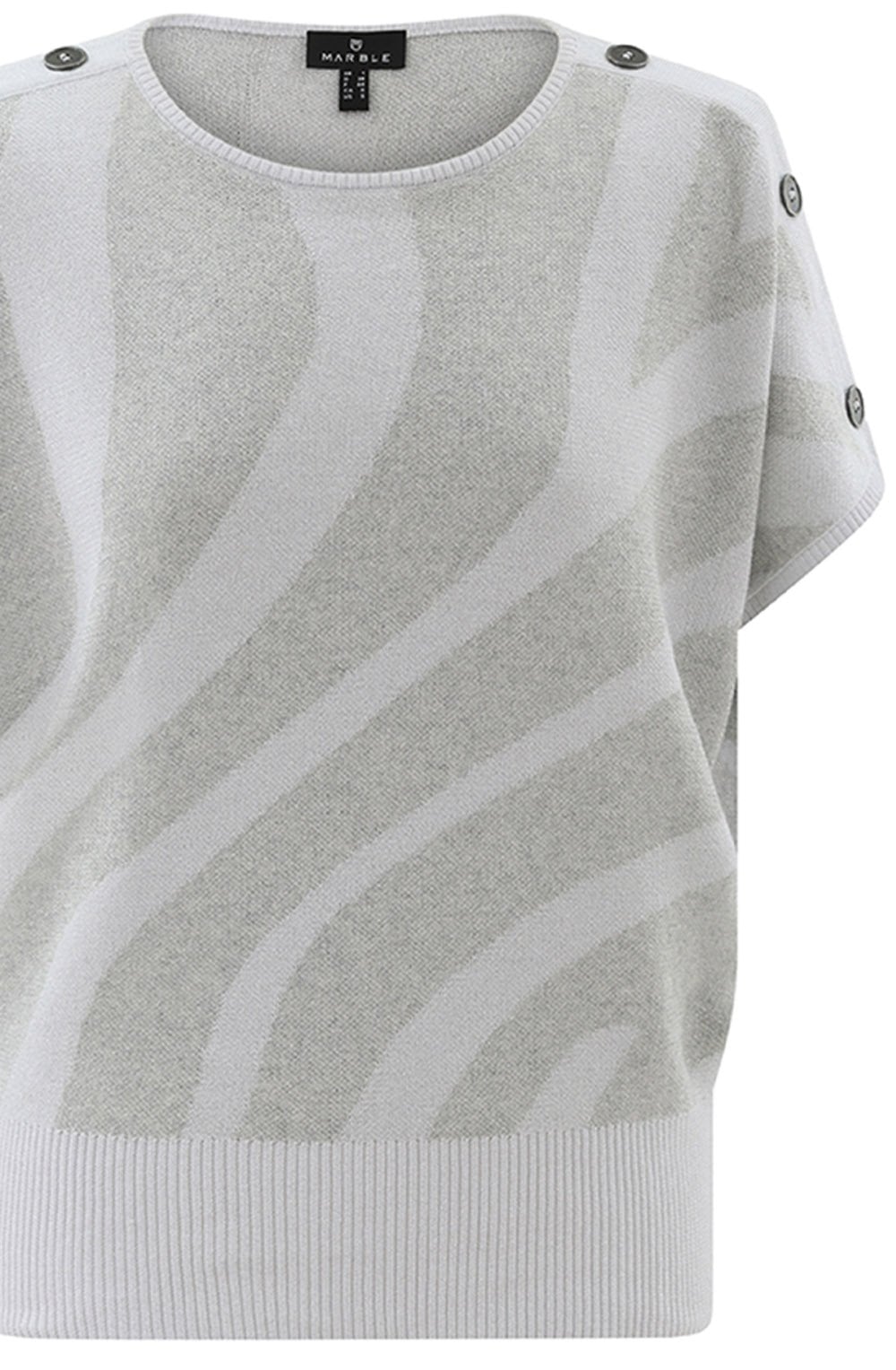 Silver Grey Shimmer Tiger Print Pullover
