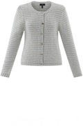Silver Grey Statement Button Cardigan