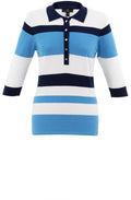 Sky Blue and Navy Collared Sweater