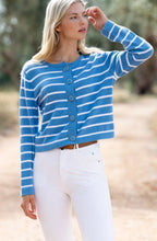 Sky Blue and White Box Cardigan