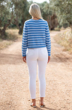Sky Blue and White Box Cardigan