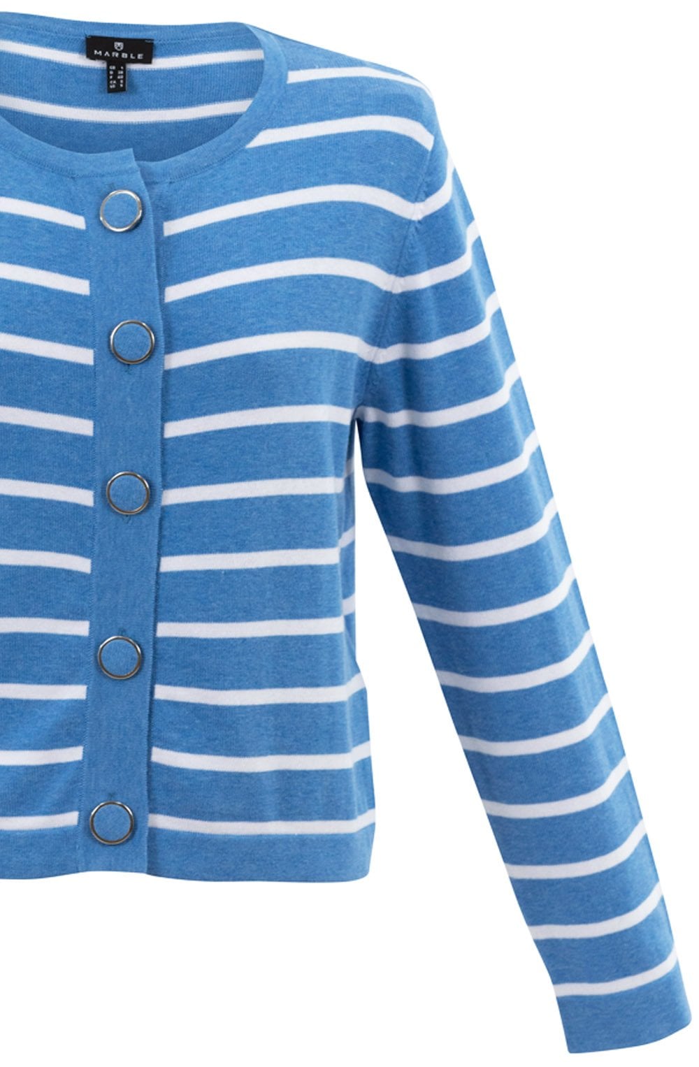 Sky Blue and White Box Cardigan