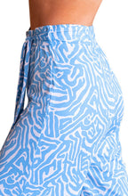 Sky Blue Bold Print Jersey Culottes