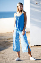 Sky Blue Bold Print Jersey Culottes