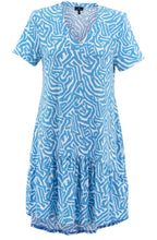 Sky Blue Flared Skirt Dress
