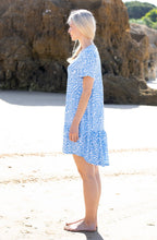 Sky Blue Flared Skirt Dress