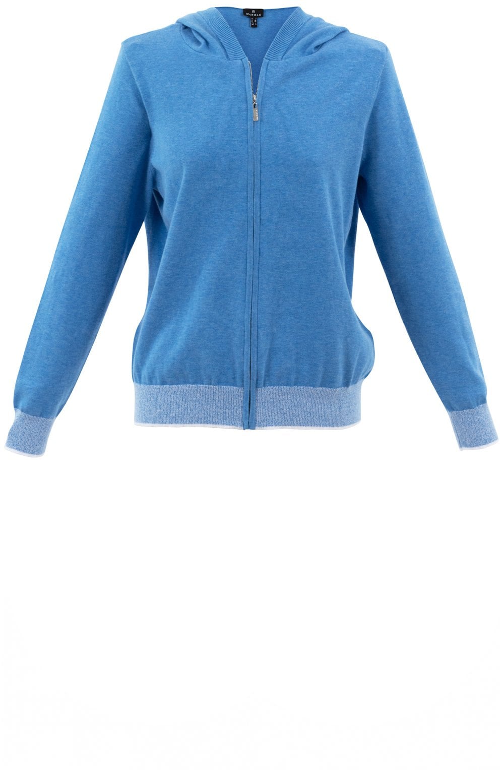 Sky Blue Hooded Cardigan