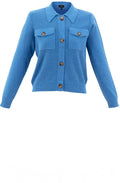 Sky Blue Perforated Knit Cardigan