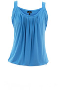 Sky Blue Pleated Vest Top