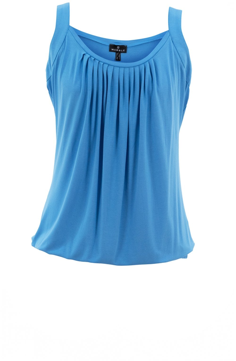 Sky Blue Pleated Vest Top