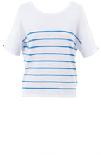 Sky Blue Striped Reversible Sweater