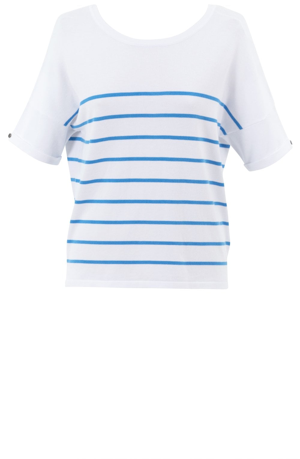 Sky Blue Striped Reversible Sweater