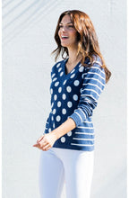 Marble Spot and stripe knit Jumper