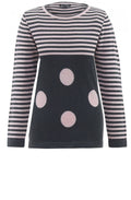 Stripe & Spot Print Jumper