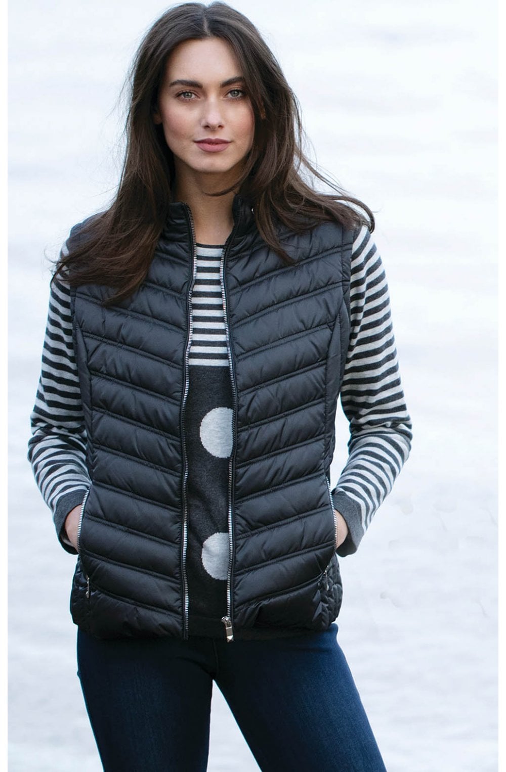 Stripe & Spot Print Jumper
