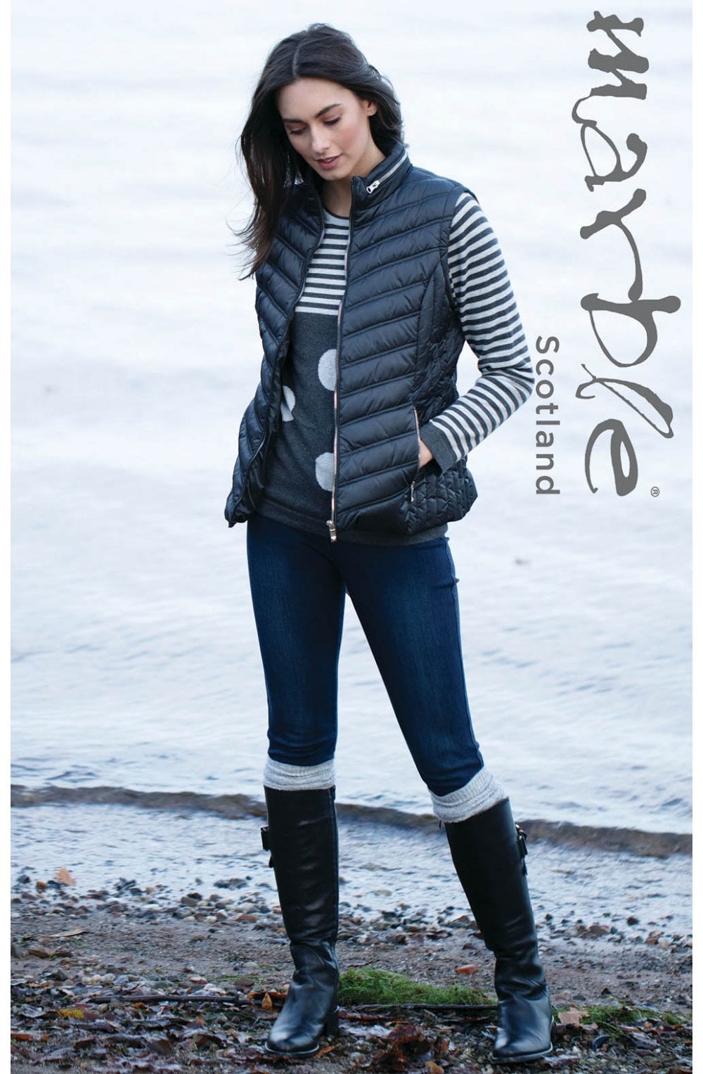 Stripe & Spot Print Jumper